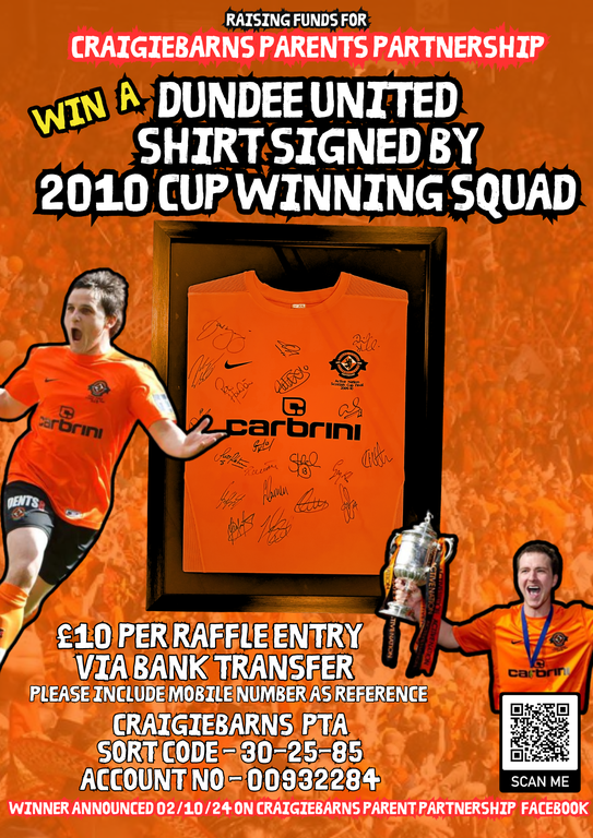 Signed 2010 Dundee United Shirt Raffle